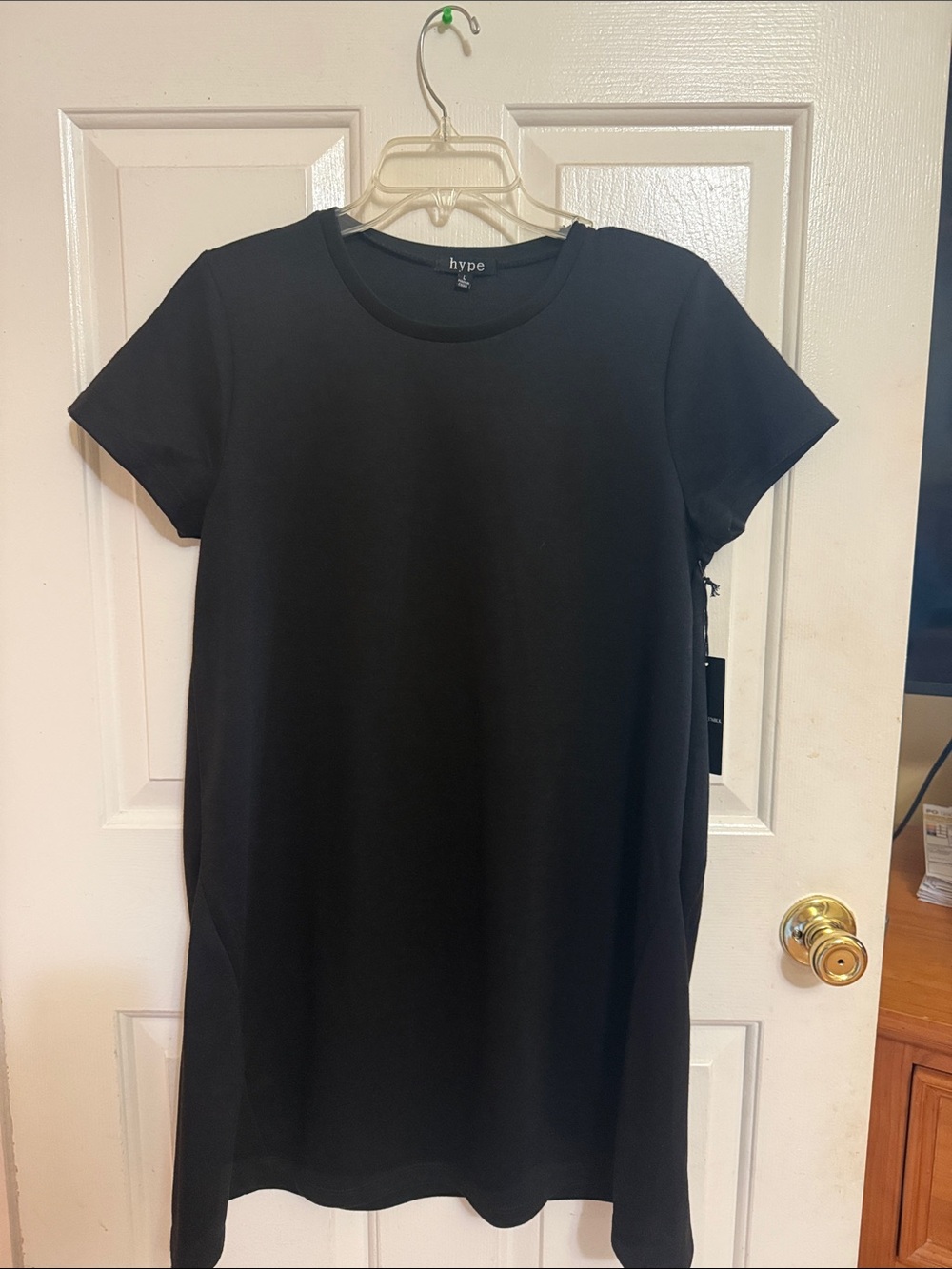 Hype Black Short Sleeve Mini Dress